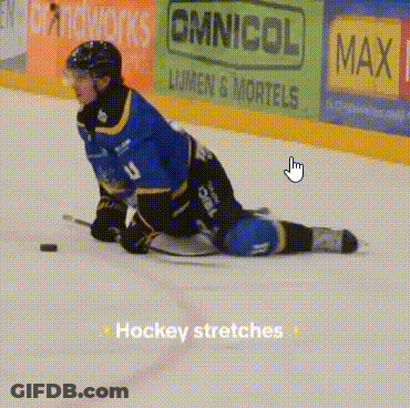 Hockey Player Kneeling On Ice GIF