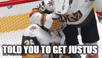 Hockey Player Kneeling Saying Told You To Get Justus GIF