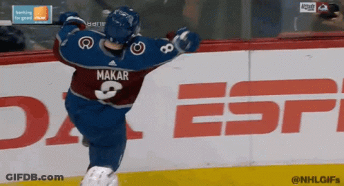 Hockey Player Makar Jumping GIF