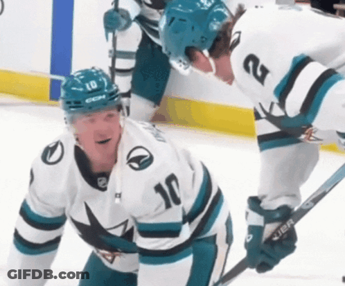 Hockey Player Number 10 On Ice GIF