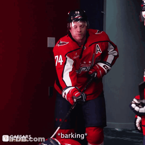 Hockey Player Number 12 Barking GIF