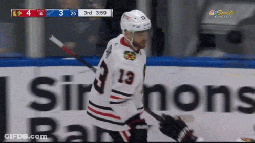 Hockey Player Number 13 On Ice GIF