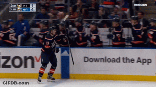 Hockey Player Number 13 Skating On Ice GIF