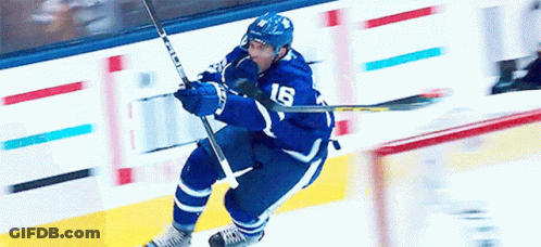 Hockey Player Number 16 Flying GIF