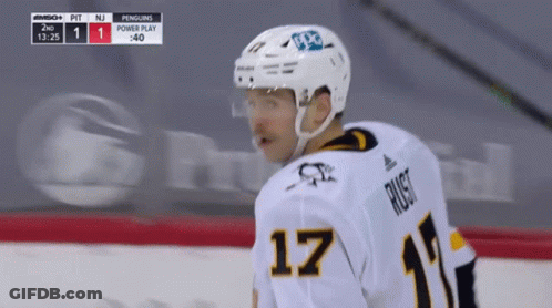 Hockey Player Number 17 On Ice GIF
