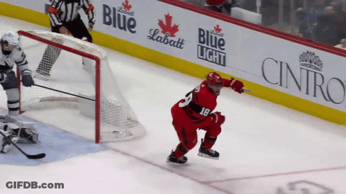 Hockey Player Number 18 GIF