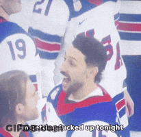 Hockey Player Number 19 GIF