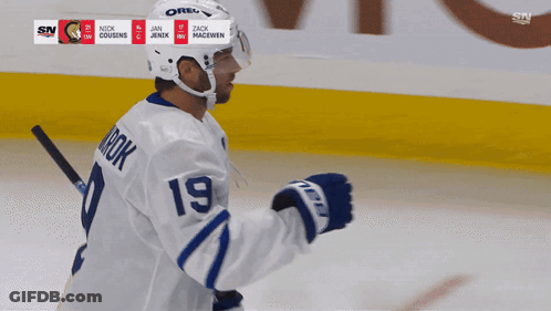 Hockey Player Number 19 GIF