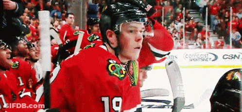 Hockey Player Number 19 On Ice GIF