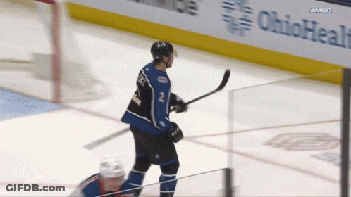 Hockey Player Number 2 GIF
