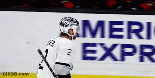 Hockey Player Number 2 With American Express Sign GIF