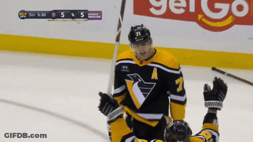 Hockey Player Number 21 Celebrating GIF