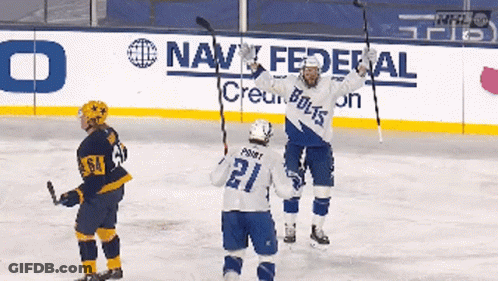 Hockey Player Number 21 On Ice GIF