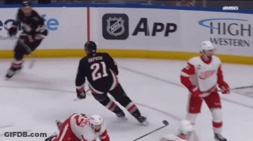 Hockey Player Number 21 Skating GIF