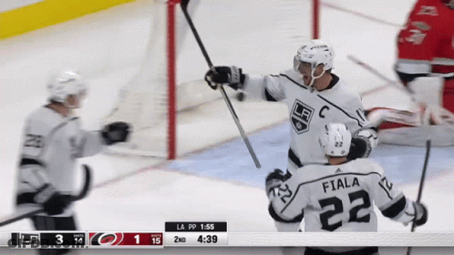 Hockey Player Number 22 Celebrating Goal GIF