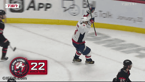 Hockey Player Number 22 GIF