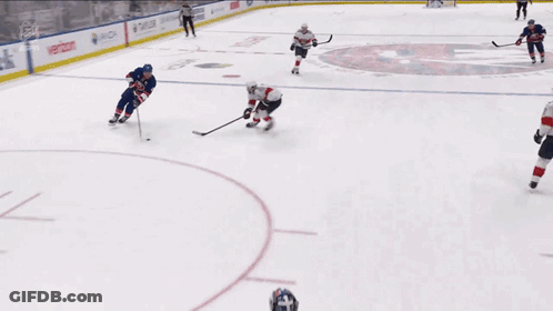 Hockey Player Number 22 Skating GIF