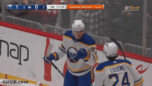 Hockey Player Number 24 Talking To Another Player GIF
