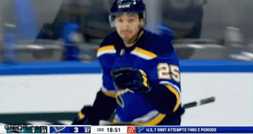Hockey Player Number 25 On Ice GIF