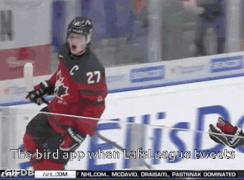 Hockey Player Number 27 On Ice GIF