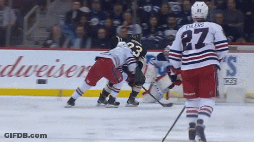 Hockey Player Number 27 On Ice GIF