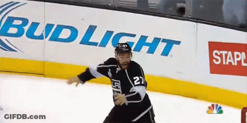 Hockey Player Number 27 Skating On Ice GIF