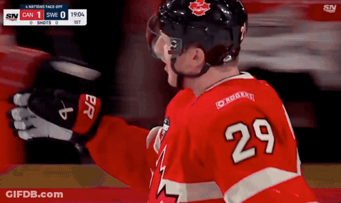Hockey Player Number 29 GIF