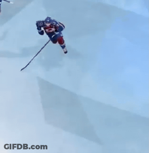 Hockey Player Number 29 Lying On Ice GIF