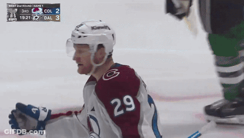 Hockey Player Number 29 On Jersey GIF