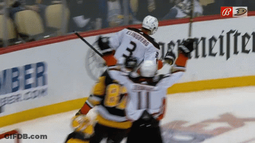 Hockey Player Number 3 Fighting GIF