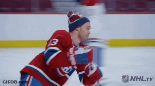 Hockey Player Number 3 On Ice GIF