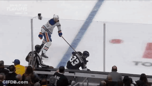 Hockey Player Number 3 On Ice GIF