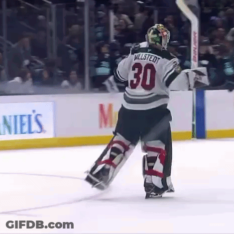 Hockey Player Number 30 Standing GIF
