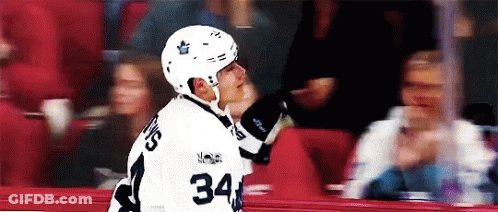 Hockey Player Number 34 GIF