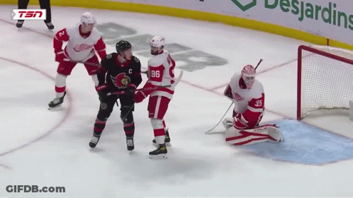 Hockey Player Number 36 On Ice GIF