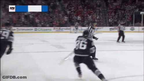 Hockey Player Number 36 Skating On Ice GIF