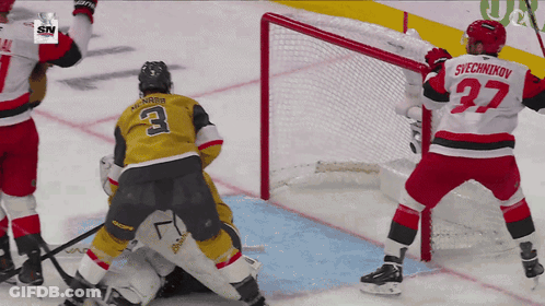 Hockey Player Number 37 Jersey On Ice GIF