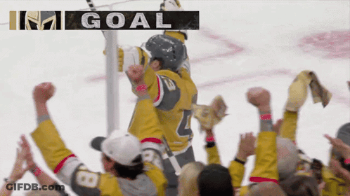 Hockey Player Number 4 Celebrating Goal GIF