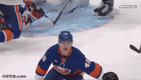 Hockey Player Number 40 On Ice GIF