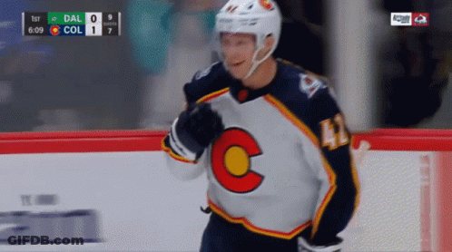 Hockey Player Number 42 Celebrating GIF