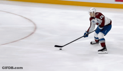 Hockey Player Number 42 Skating GIF