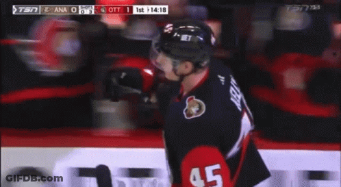 Hockey Player Number 45 GIF