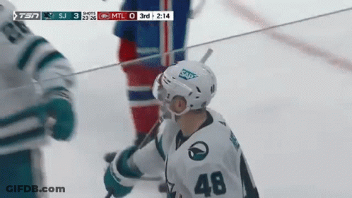 Hockey Player Number 48 On Ice GIF