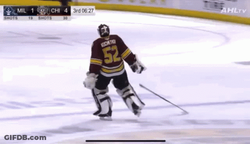 Hockey Player Number 52 Skating GIF