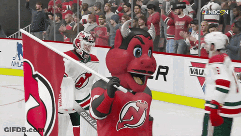 Hockey Player Number 6 Skating On Ice GIF