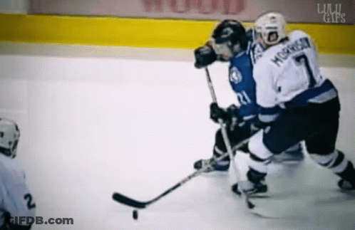 Hockey Player Number 7 Fighting GIF