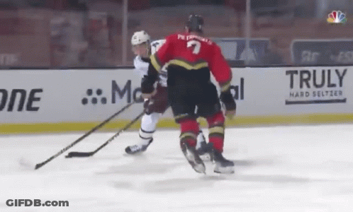 Hockey Player Number 7 GIF