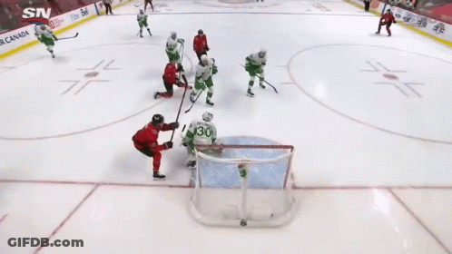 Hockey Player Number 7 On Ice GIF