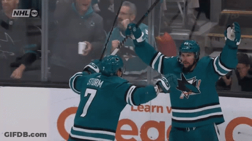 Hockey Player Number 7 GIF