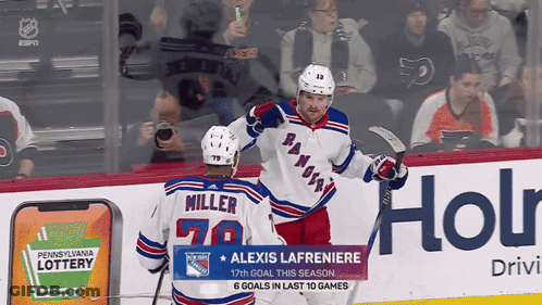 Hockey Player Number 70 Congratulated By Teammate GIF